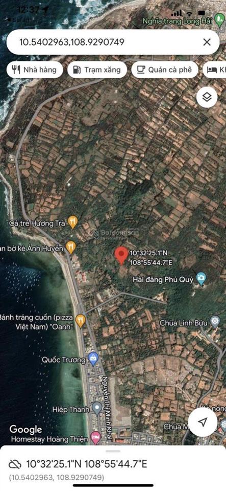 Bán gấp 1.26ha đất view biển đảo phú quý quỹ đất lớn, giá 9.8 tỷ
