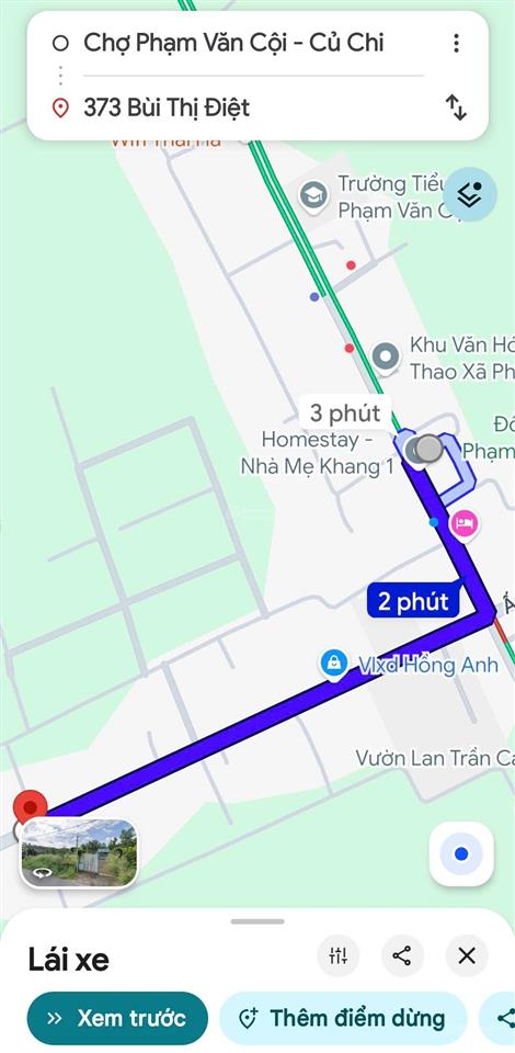 Chính chủ bán đất thổ cư phạm văn cội, củ chi 121,4m²  shr  chỉ cần trả trước 700tr đã sở hữu