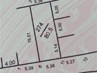 Chính chủ 80m mt 5m vuông vắn đường rộng ô tô tránh