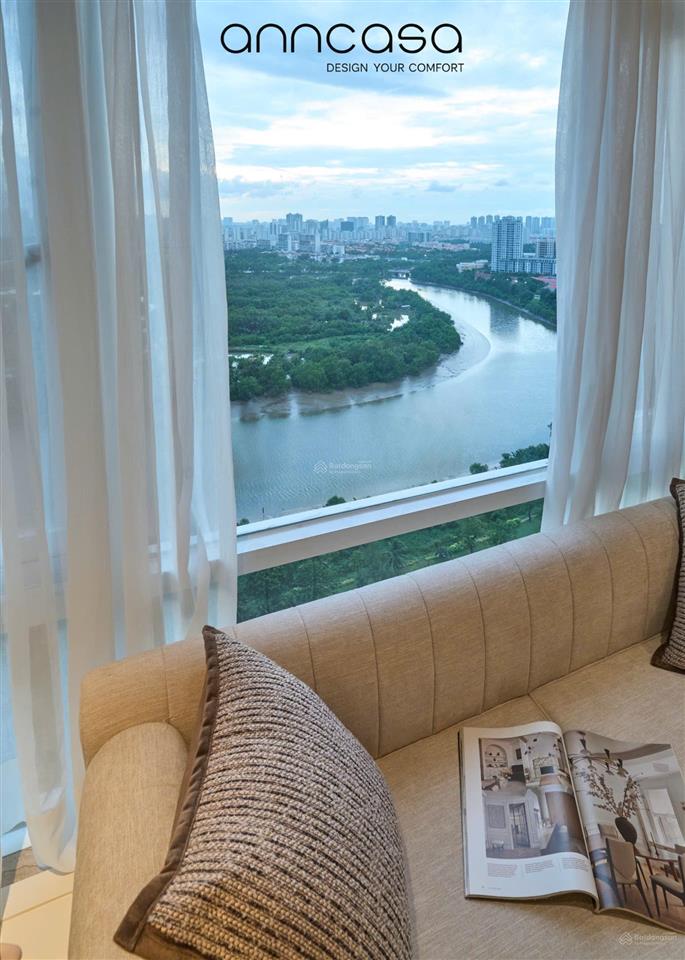 Bán riverside residence, block c, lầu cao  view trực diện sông. nhà mới 100% nội thất siêu xịn sò