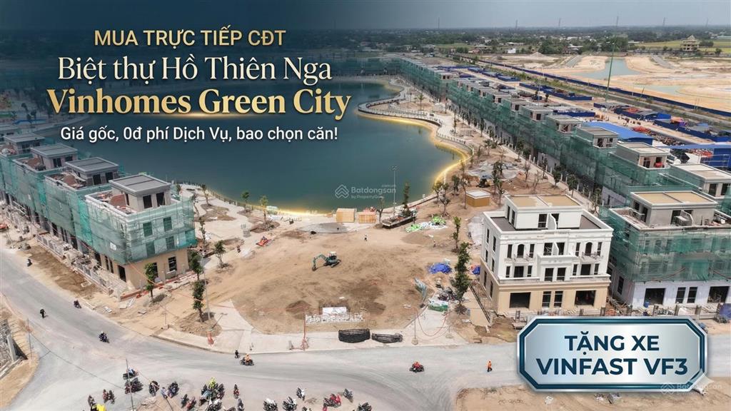 Mua trực tiếp cđt biệt thự hồ thiên nga vinhomes tây ninh. giá gốc, 0đ phí dịch vụ, bao chọn căn