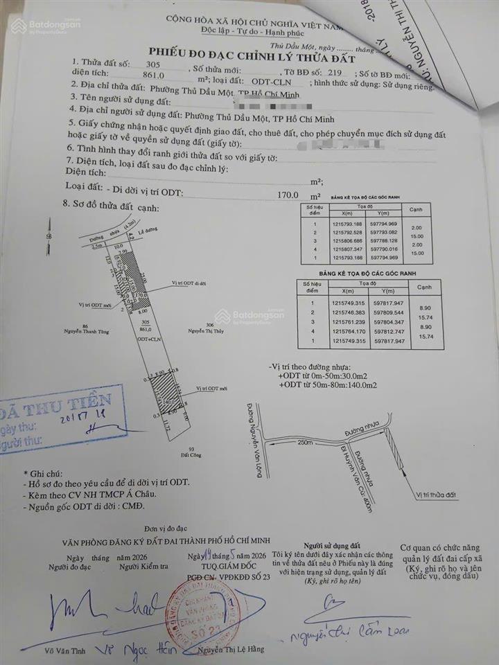Kẹt tiền cần bán gấp lô đất phường chánh mỹ (cũ)
