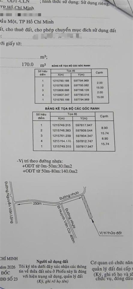 Kẹt tiền cần bán gấp lô đất phường chánh mỹ (cũ)