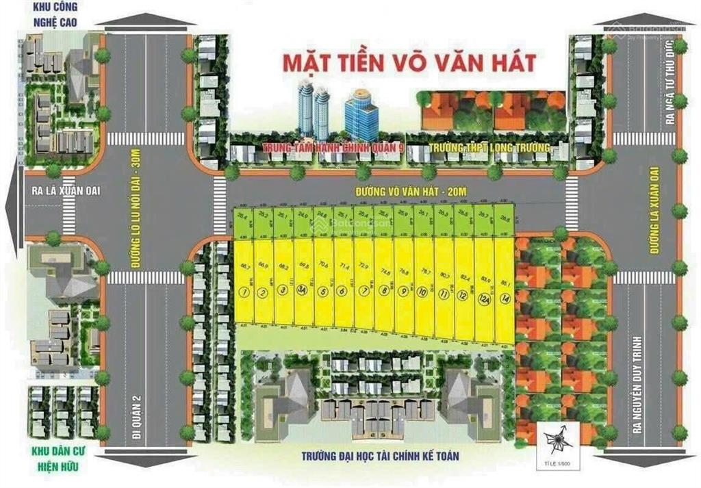 Đất mặt tiền q9 xây chdv gần khu công nghệ cao, bán lô liền kề võ văn hát ngang 4m xây 5 tầng