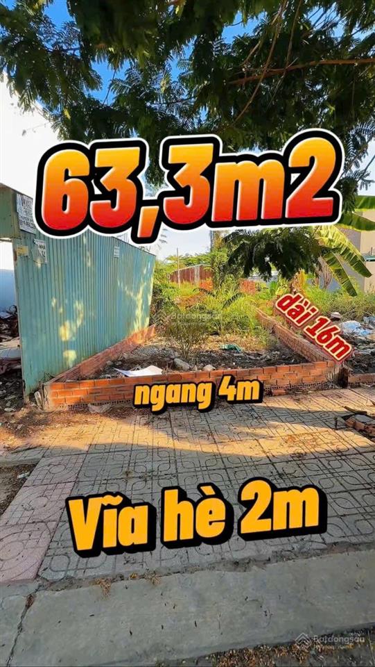 Giảm sốc 350tr! bán đất hẻm ô tô trường lưu  sau chợ long trường q9  63,3m² chỉ 4,2 tỷ