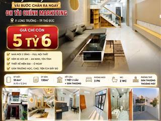 Giảm sốc 200triệu nhà đẹp longtrường nhà mới 3 tầng fullnội thất hxh 6m sát đh tài chính marketing