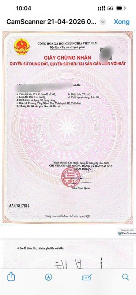 Bán đất đẹp tăng nhơn phú a, tp thủ đức 77,1m² sổ riêng gần chợ tnpa, kcn cao q9, làng đại học