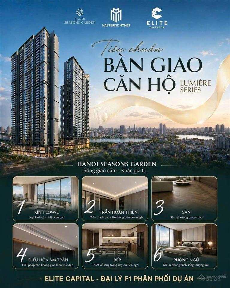 Gửi bán cắt lỗ 700 triệu so với hợp đồng căn 1 phòng ngủ tại dự án hanoi seasons garden