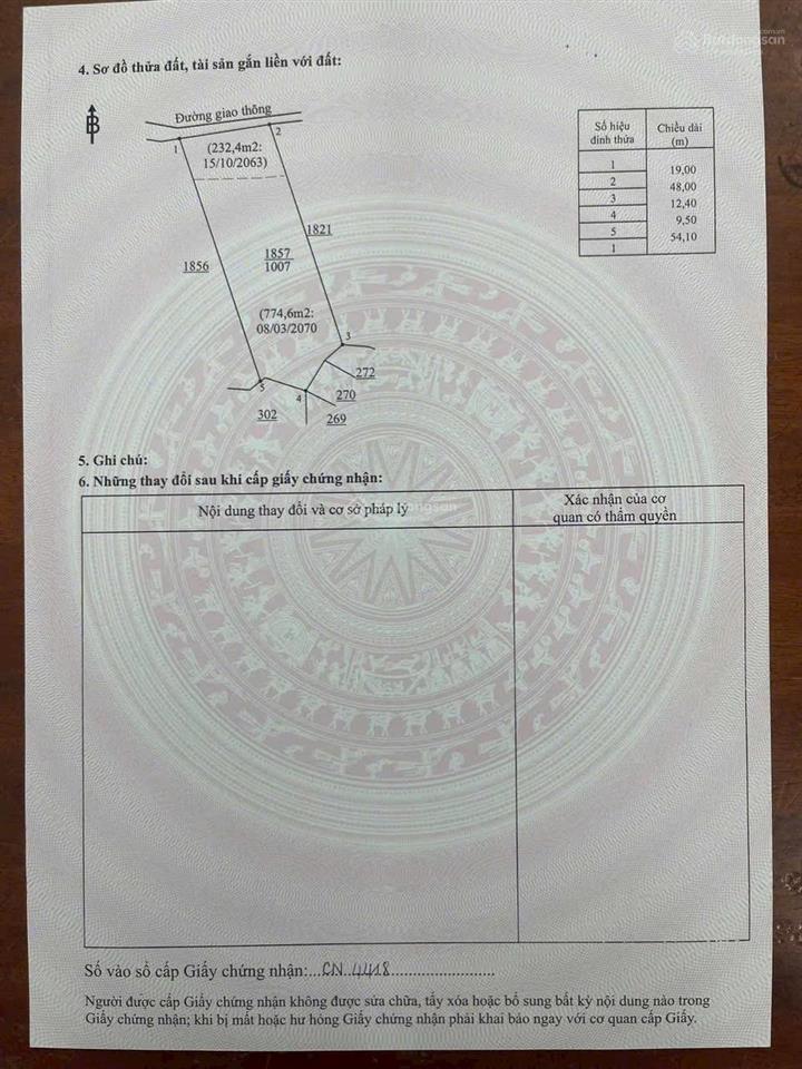 Đất xuân lộc gần kdl sungroup núi chứa chan gia lào. 650tr = 1000m2 ngang 19 sâu 54