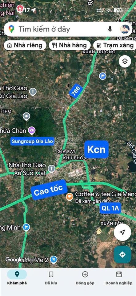 Đất xuân lộc gần kdl sungroup núi chứa chan gia lào. 650tr = 1000m2 ngang 19 sâu 54