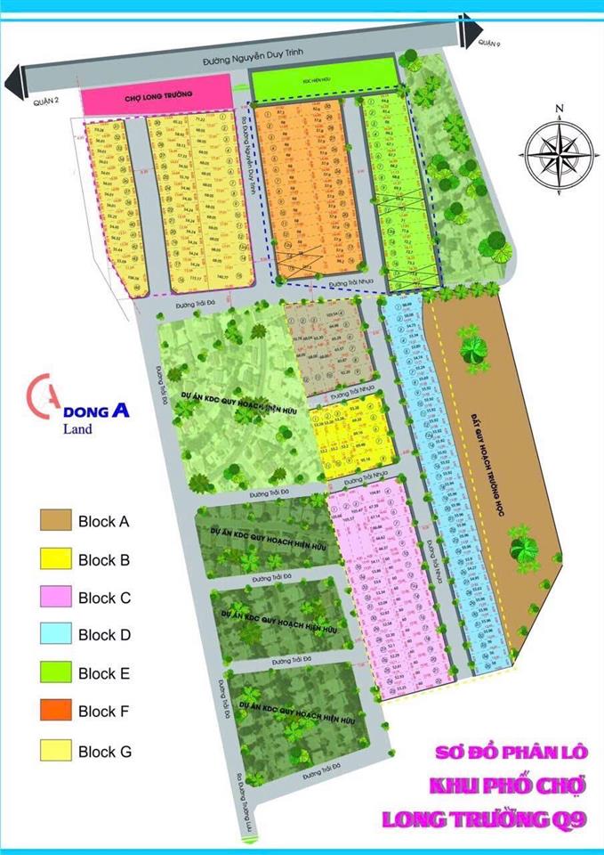 Dt 106m2  5.35 tỷ tl mạnh, sát chợ long trường đường thông nguyễn duy trinh.  0987 208 ***