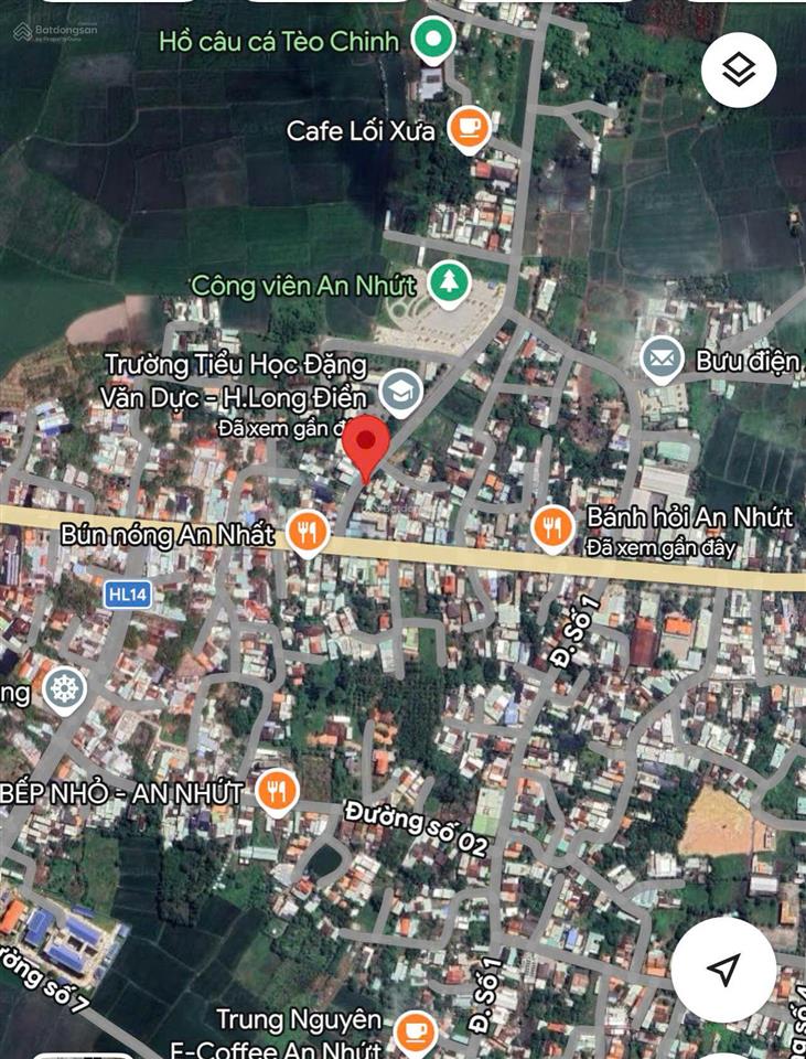 Đất trung tâm long điền gần ql55 đường ô tô full thổ cư