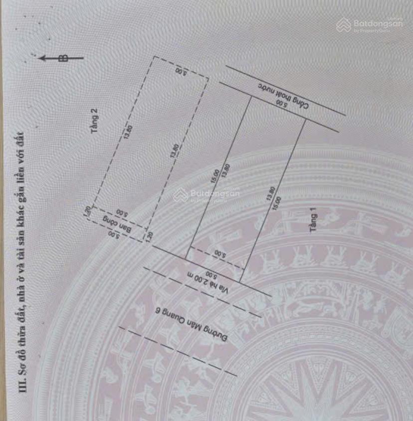 Bán nhà 2 mê đúc mặt tiền đường mân quang 6