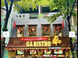 Cho thuê nhà 3 tầng mặt tiền đường hải phòng ngang 7m5