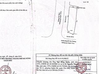 Bán lô góc 2 mặt tiền đường nguyễn huy chương trục thông ra bãi tắm