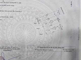 Bán nhà 3 tầng mặt tiền đường mỹ an 23 có hđ thuê 45 triệu/ tháng