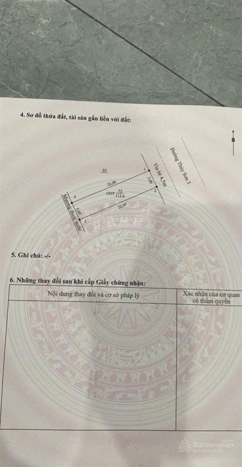Bán đất mặt tiền đường 7m5 thuỷ sơn 3 giá tốt cho đầu tư