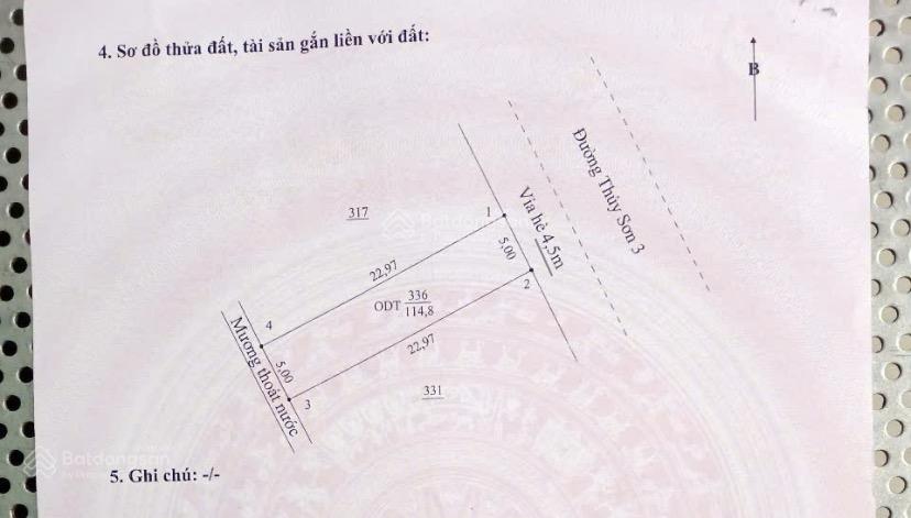 Bán đất mặt tiền đường 7m5 thuỷ sơn 3 giá tốt cho đầu tư