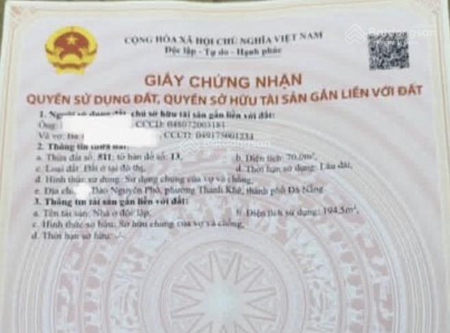 Bán nhà 3 tầng mặt tiền đào nguyên phổ