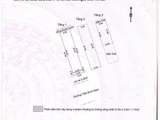 Bán nhà 3 tầng mặt tiền đường 10m5 trần đình nam