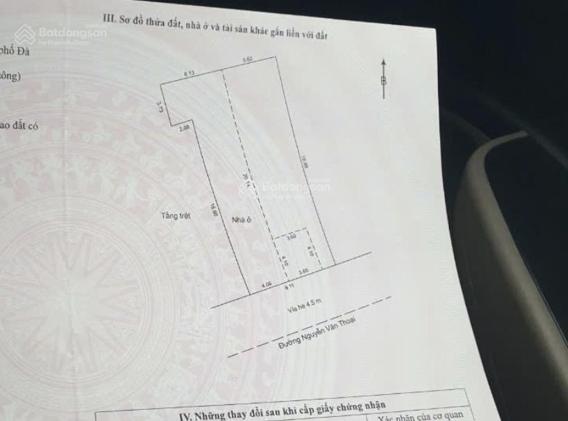 Chủ cần tiền hạ 5 tỷ cho căn nhà 3 tầng mặt tiền đường 15m nguyễn văn thoại