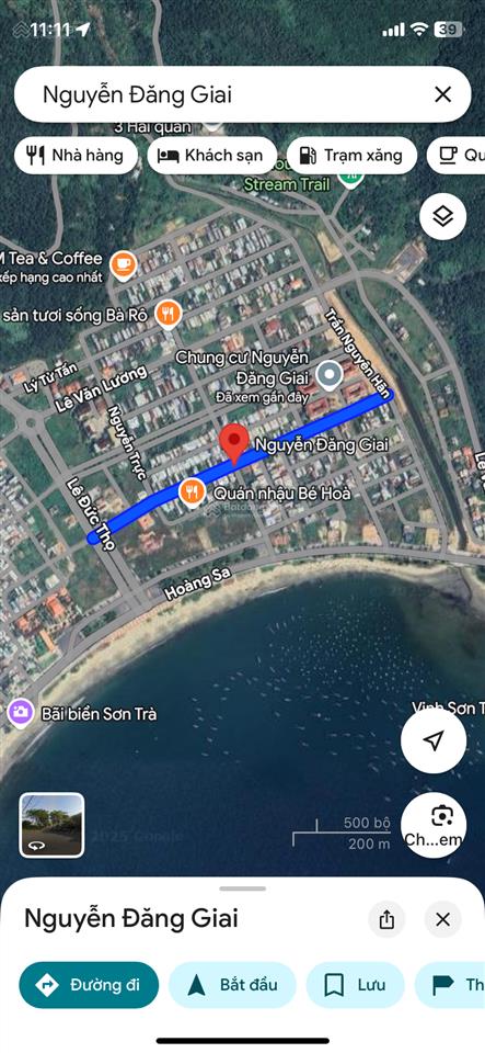 Bán lô góc 2 mặt tiền đường 10m5 nguyễn đăng giai đầu tuyến sơn trà