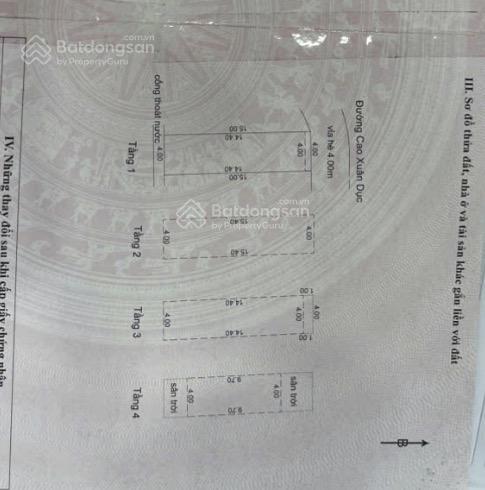 Chủ cần tiền hạ bán nhanh căn nhà 4 tầng mặt tiền cao xuân dục, hải châu