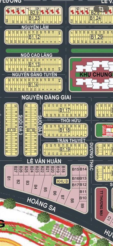 Bán đất 2 mặt tiền trước sau đường lê văn huân sát biển