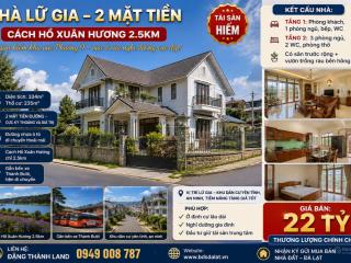 Villa lữ gia  2 mặt tiền  cách hồ xuân hương  đà lạt 2.5km dt 334m  giá  22 tỷ