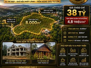 Kẹt quá đại hạ giá! quỹ đất 8.000m2 khe sanh đà lạt gía 38 tỷ
