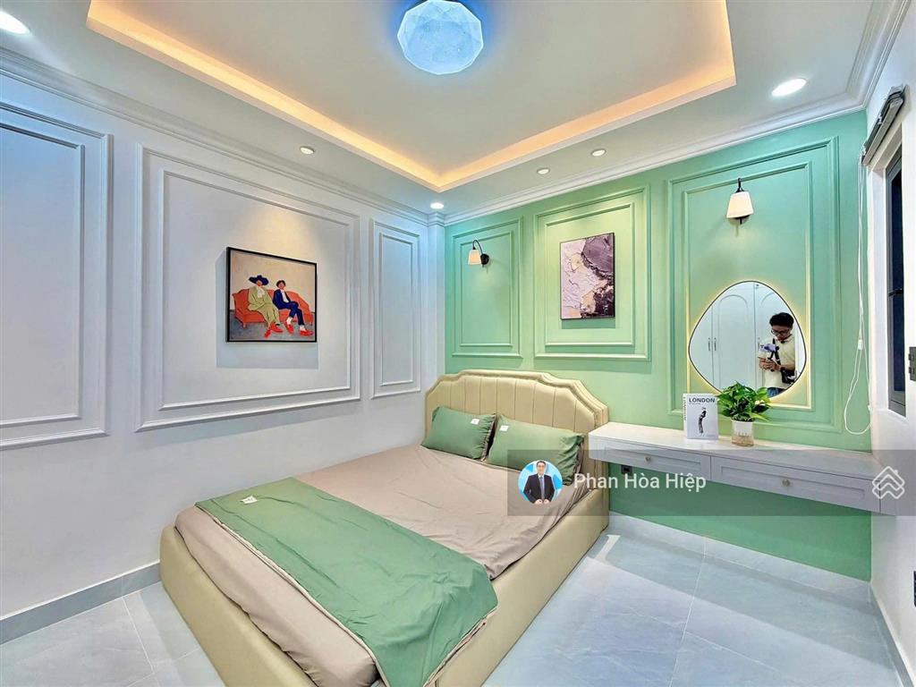 Nhà mới hẻm xe hơi xóm vôi, 40m², 4 tầng 4pn 5wc, gần mặt tiền, bx chợ lớn, tiện kinh doanh
