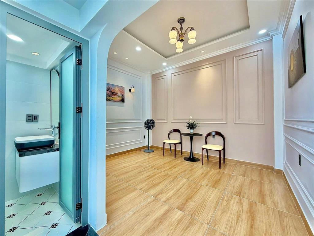 Nhà mới hẻm xe hơi xóm vôi, 40m², 4 tầng 4pn 5wc, gần mặt tiền, bx chợ lớn, tiện kinh doanh