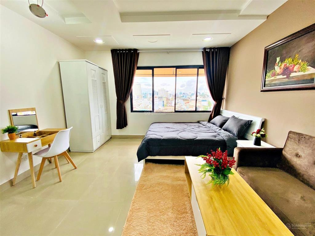 Cho thuê 1pn + studio tách bếp full tiện nghi ngay cầu lê văn sỹ. giảm 500k/th