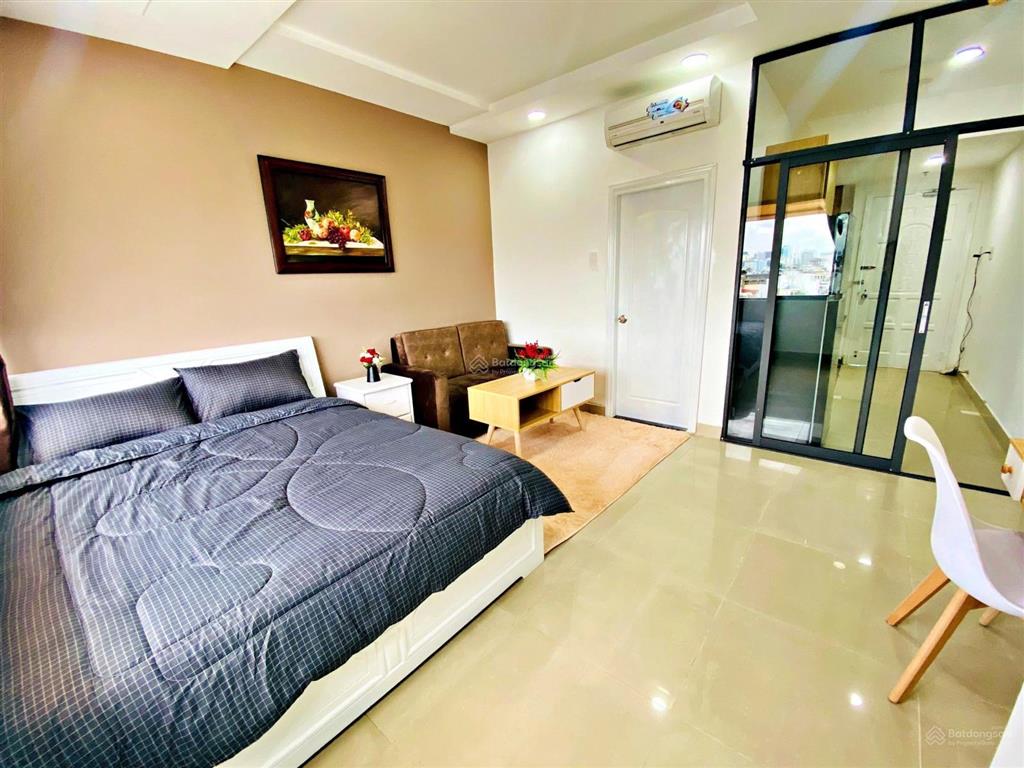 Cho thuê 1pn + studio tách bếp full tiện nghi ngay cầu lê văn sỹ. giảm 500k/th