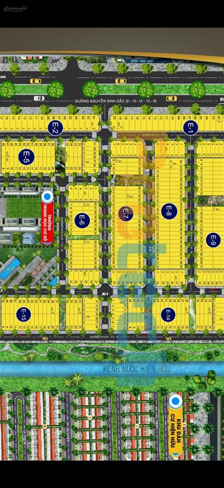 Lô góc 146,5m² gần biển, 2 mặt tiền đường 7,5m điện âm khu đô thị e kim long đối diện tt quận lc