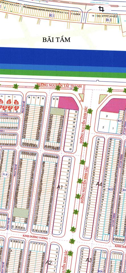 Em cần bán một cặp liền kề 210m ngang 10m mặt tiền đường 7,5m khu a phương trang sát mặt biển