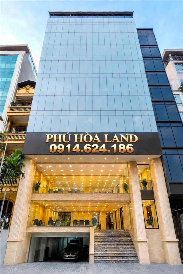 Cho thuê tòa nhà văn phòng mặt phố hoàng ngân  nguyễn thị định. diện tích 220m x 8 tầng. mt 12m