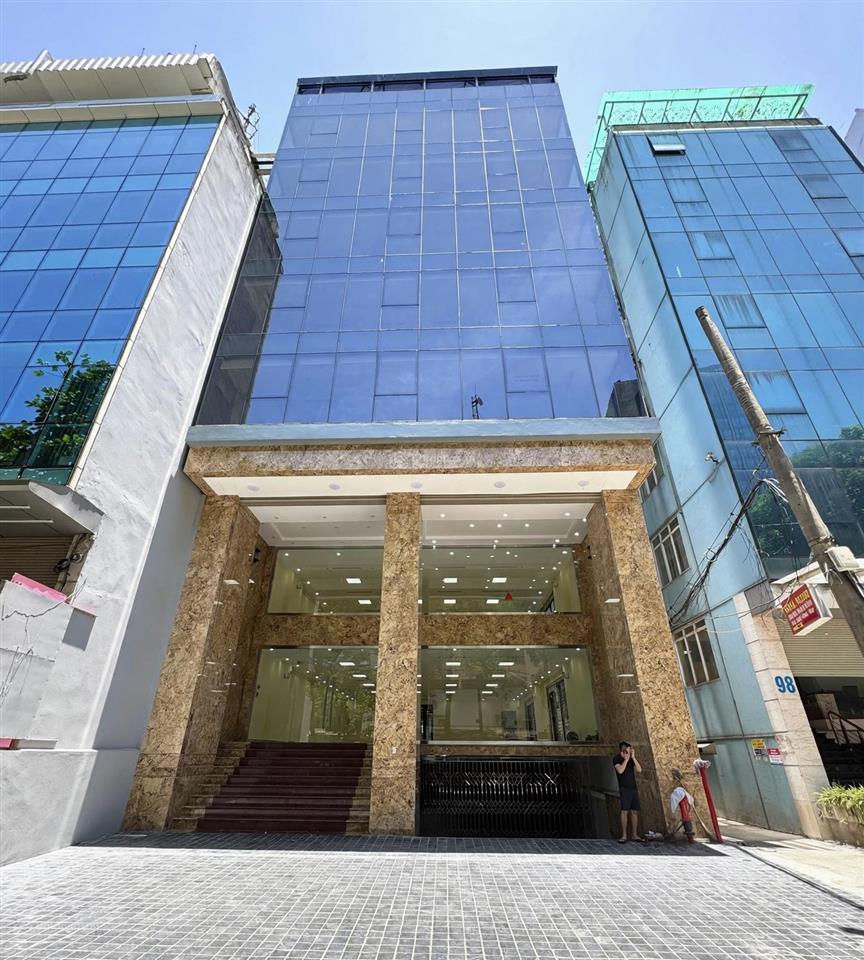 Bán tòa nhà văn phòng xây mới mp bạch mai  hai bà trưng. diện tích 215m x 9 tầng. mặt tiền 8.5m