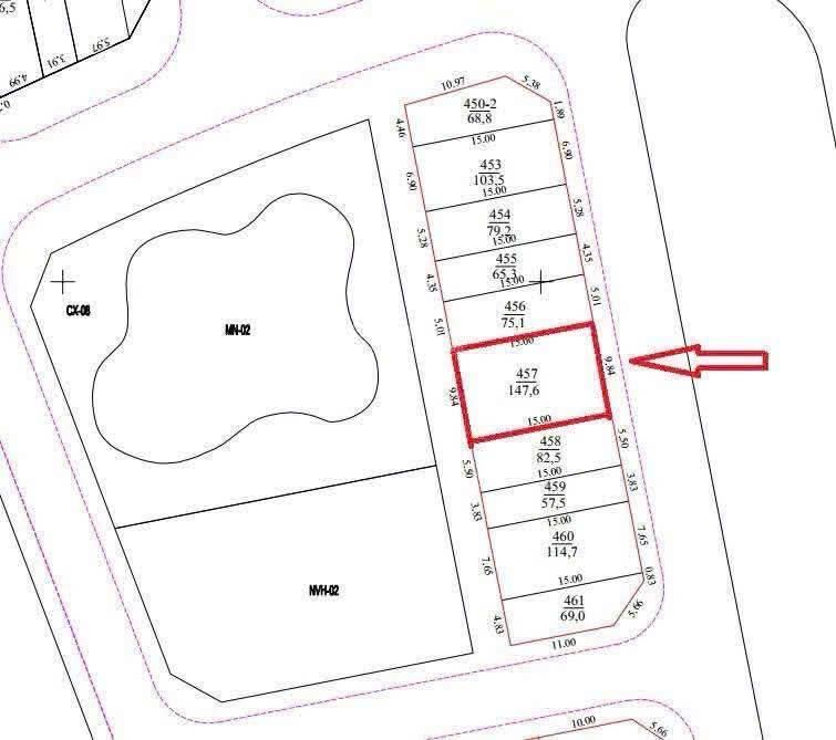 Bán đất dv an thượng, an khánh 147,6m² 2 mặt thoáng, view hồ công viên, đối diện 18 tòa chung cư