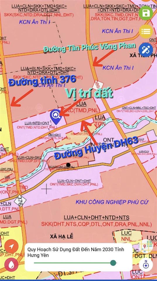 Chính chủ bán lô đất 2 mặt đường 5x18  90m², xã hồng quang, tỉnh hưng yên. giá 2.xtỷ