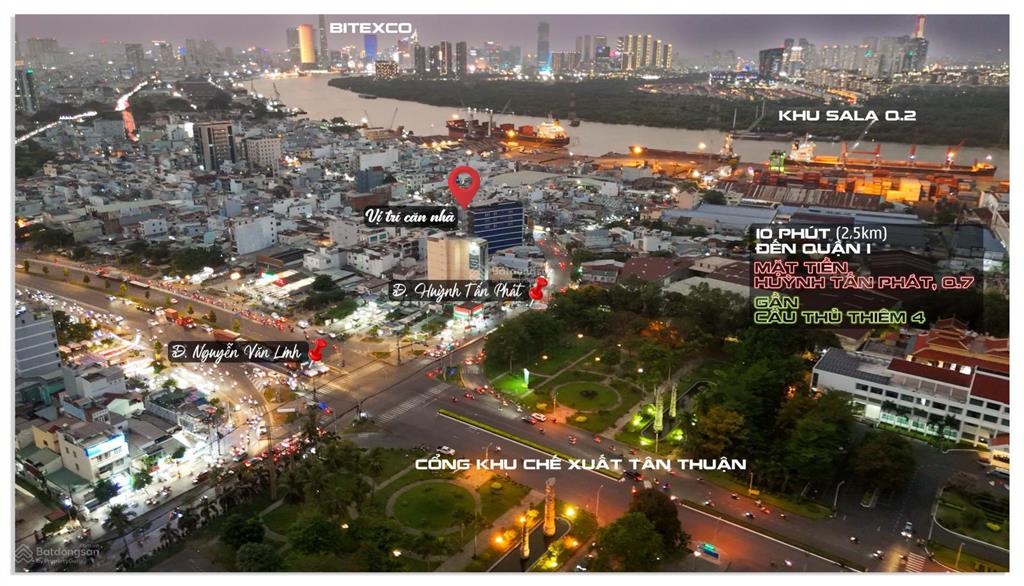 Nhà mặt tiền huỳnh tấn phát, q. 7 dt 6,05x35,7m, chỉ 15 tỷ 2 (70 triệu/m2)