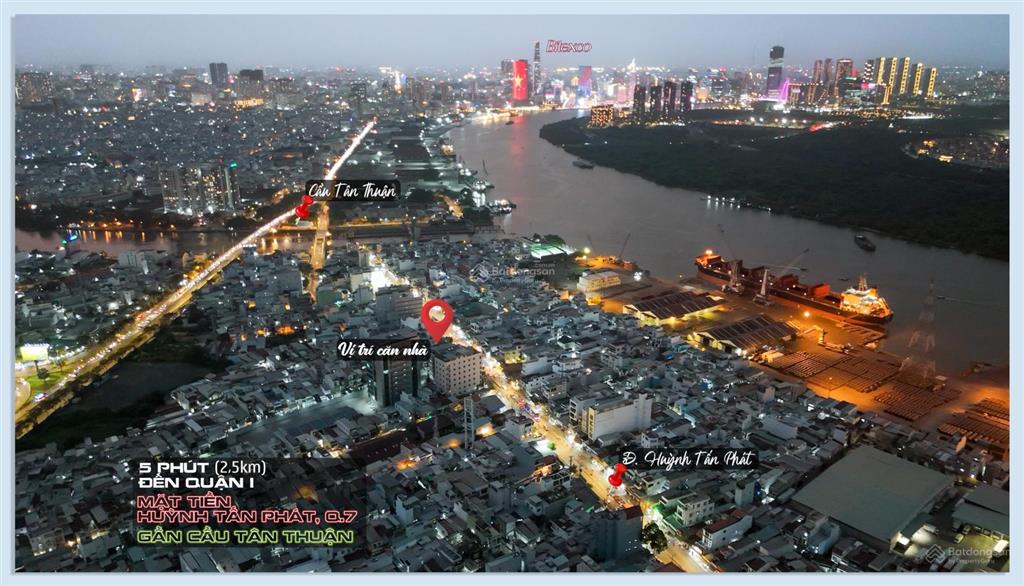 Mặt tiền rộng 5,4m huỳnh tấn phát, quận 7, chỉ 10,85 tỷ