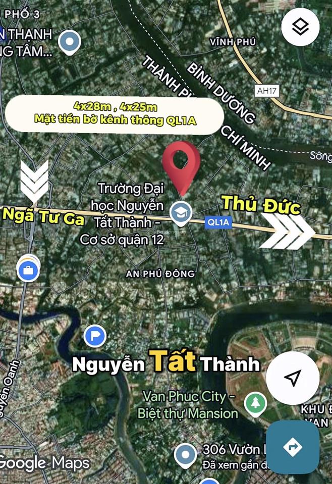 Đất an phú đông 5x18m đường ô tô thông, ngay ngã tư vườn lài  ql1a, sổ mới ra,  chính chủ