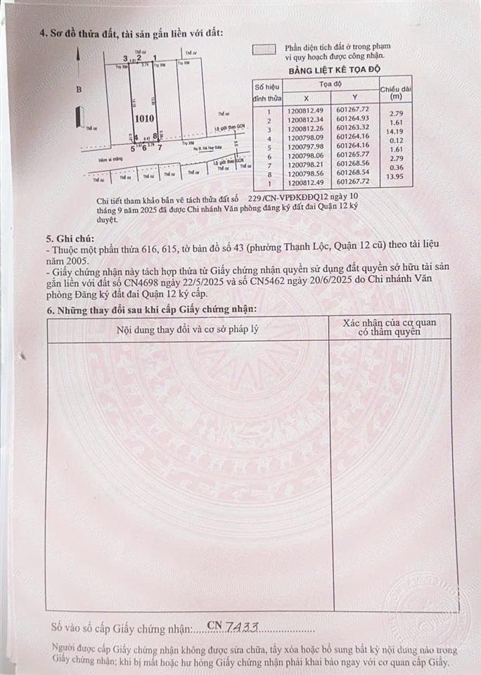 Đất 62.9m2 ngang 4.4m, sát chung cư happy one vạn xuân q12