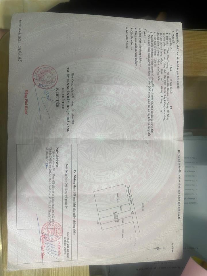 Bán đất kiệt vân dương 1 xã hoà liên giá công nhân .
