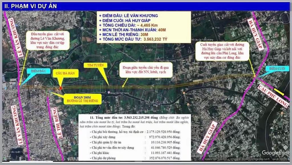 Đất mặt tiền vòng cung tây bắc. hà huy giáp tới lê văn khương