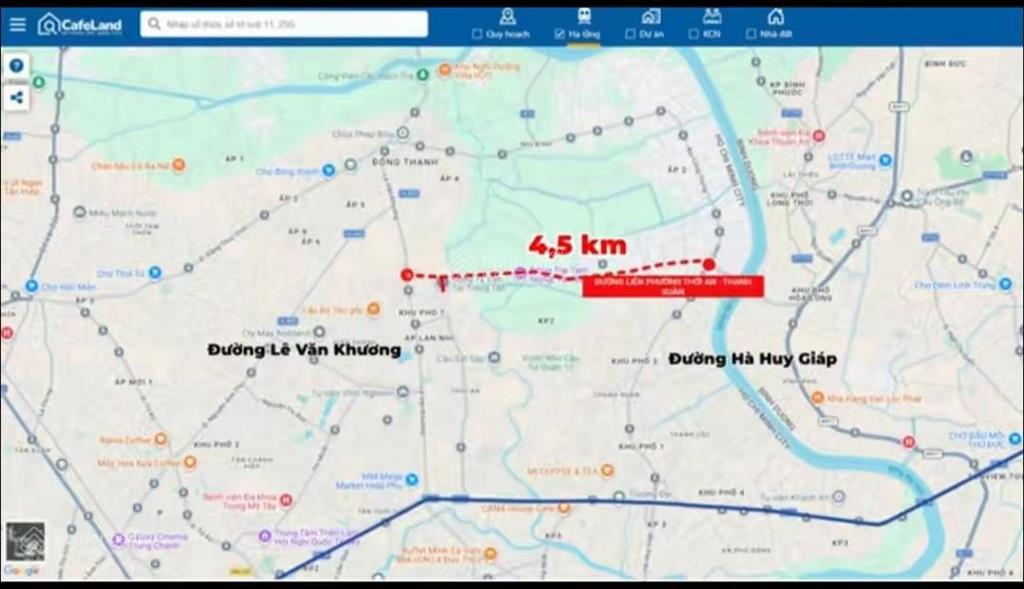 Đất mặt tiền vòng cung tây bắc. hà huy giáp tới lê văn khương