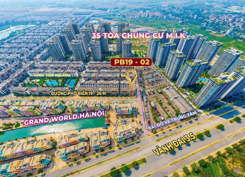 Cần bán căn shop 87,5 m2, phố biển 19, trục đường 20m đối diện grandword kinh doanh sầm uất