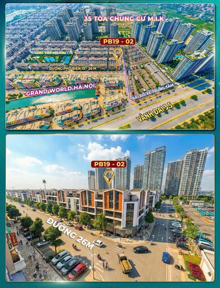 Cần bán căn shop 87,5 m2, phố biển 19, trục đường 20m đối diện grandword kinh doanh sầm uất