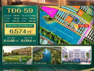 Có voucher 1,1  1,2 tỷ mua căn 60 m2 sát mặt hồ, gần công viên, phố ẩm thực vị trí đẹp.
